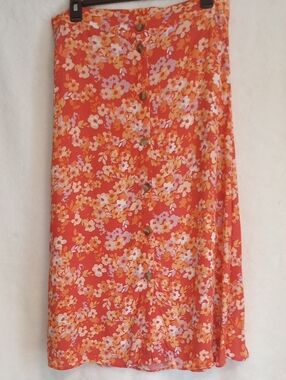 LOFT Women's Floral Print A-Line Skirt - Size M